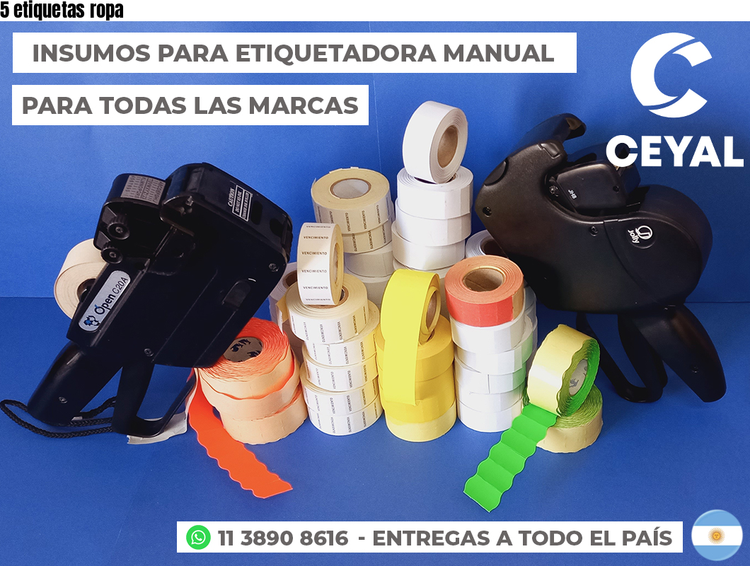 5 etiquetas ropa