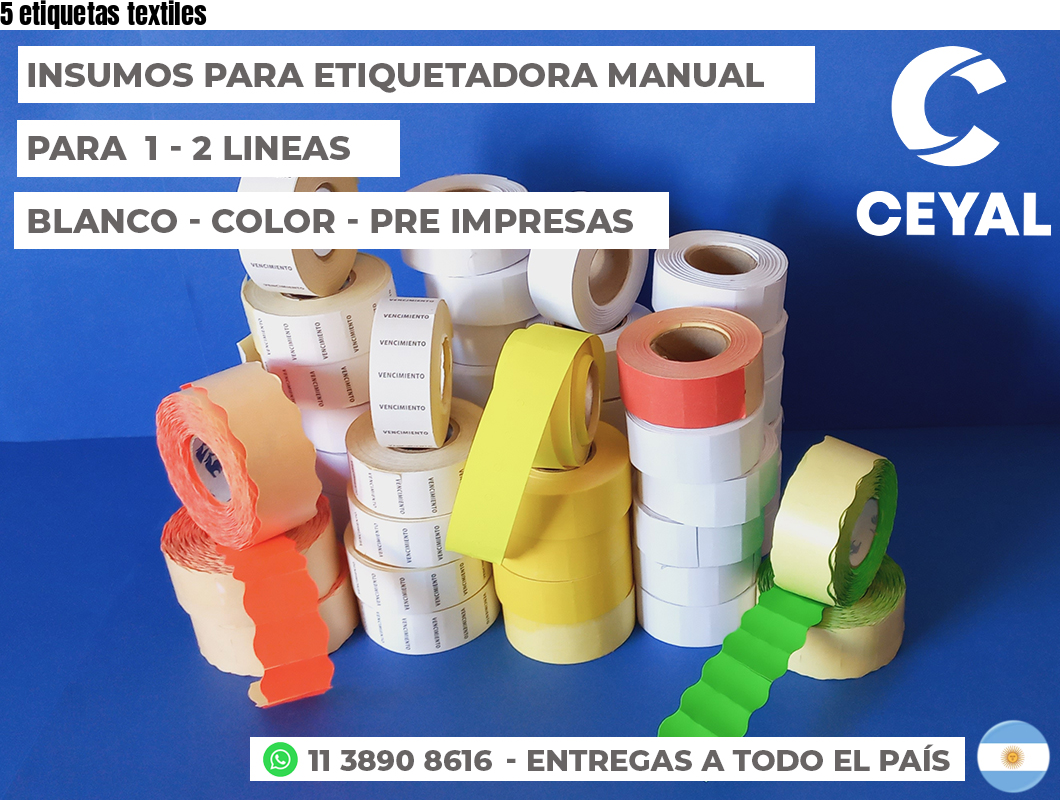 5 etiquetas textiles