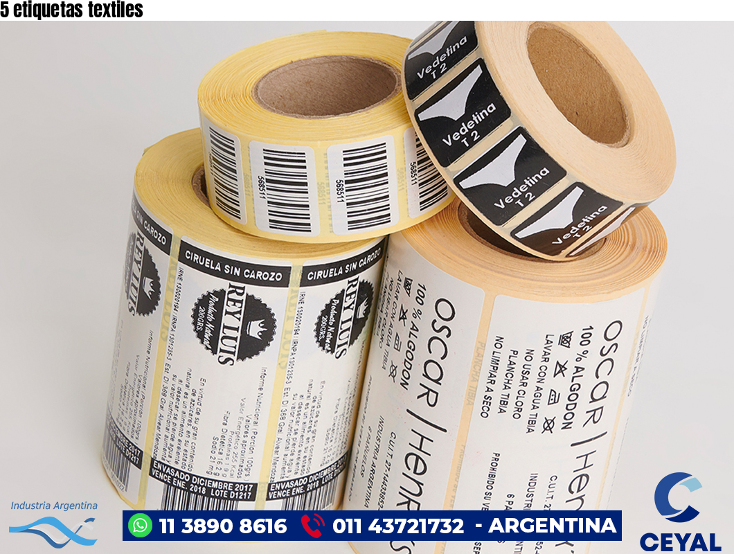 5 etiquetas textiles