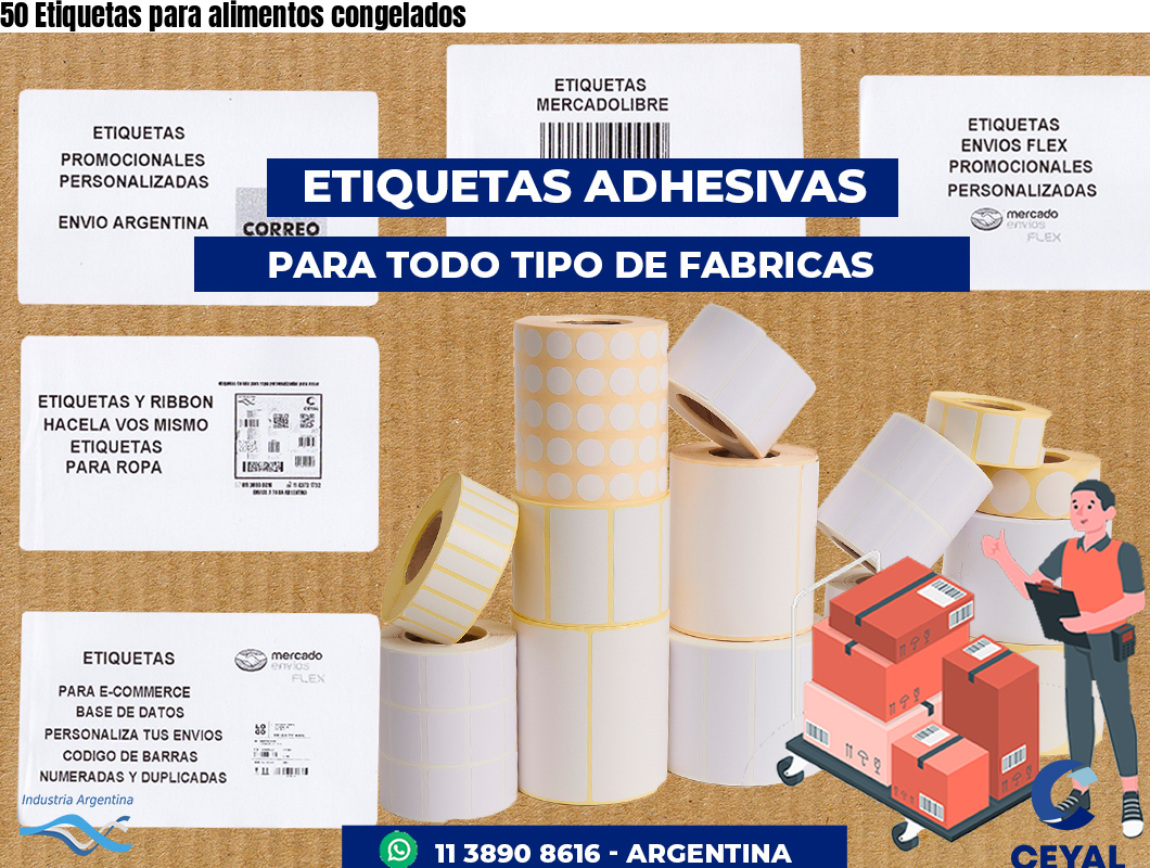 50 Etiquetas para alimentos congelados