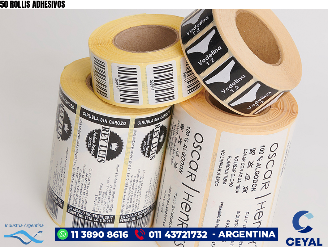 50 ROLLIS ADHESIVOS
