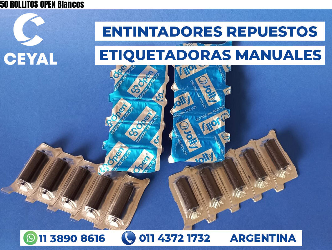 50 ROLLITOS OPEN Blancos