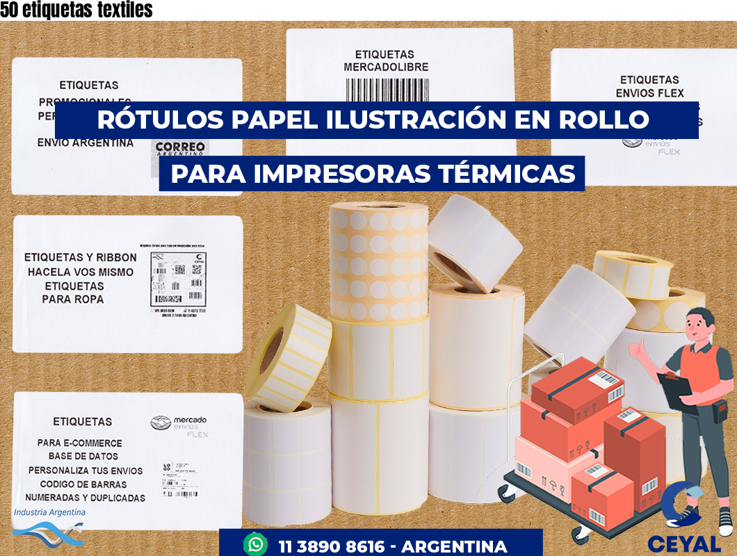 50 etiquetas textiles