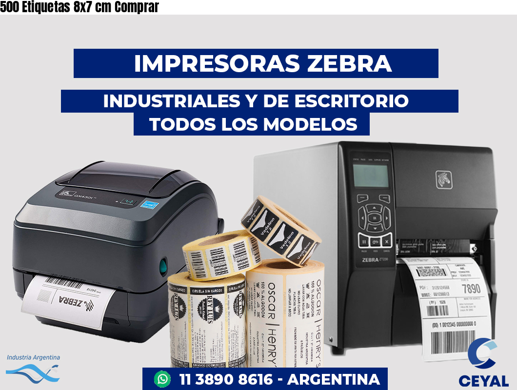 500 Etiquetas 8x7 cm Comprar
