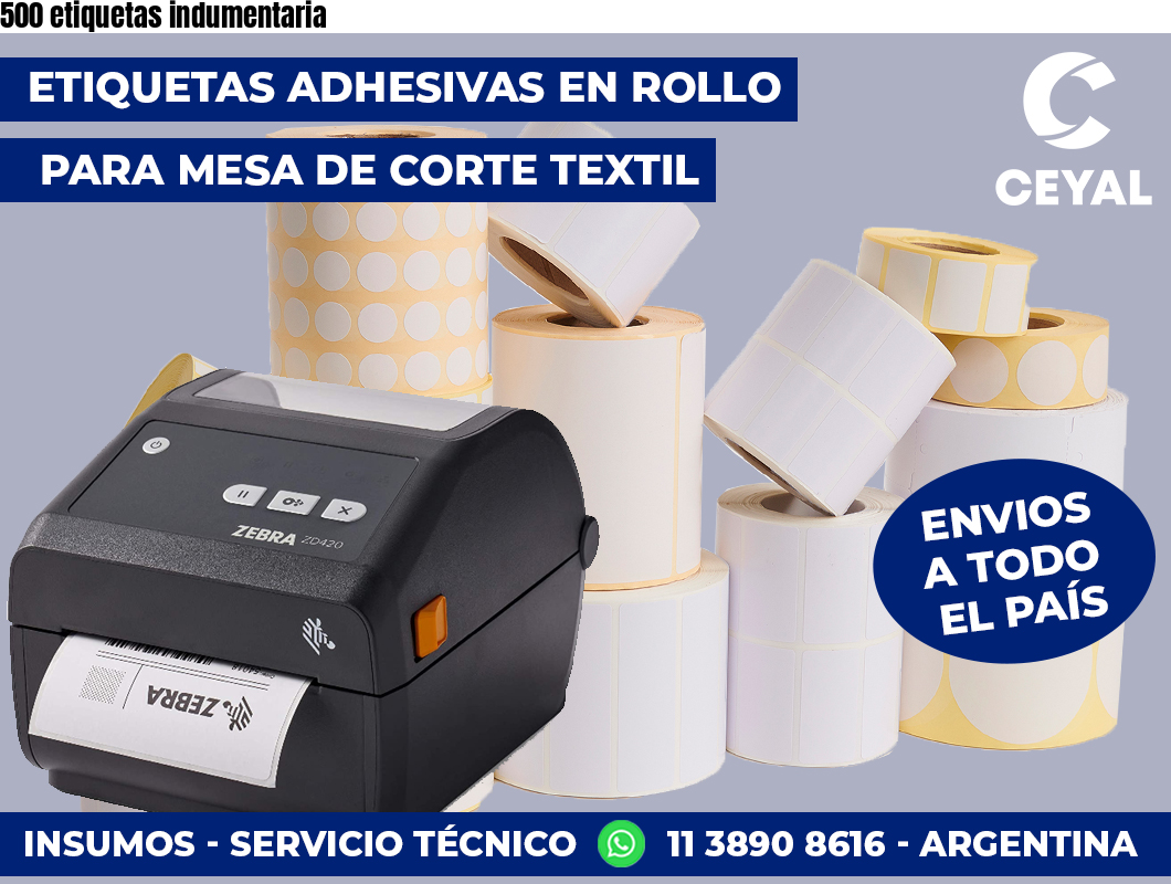 500 etiquetas indumentaria