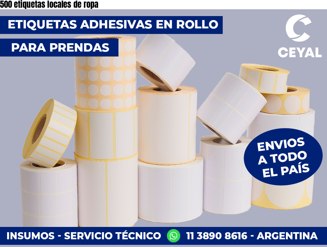 500 etiquetas locales de ropa