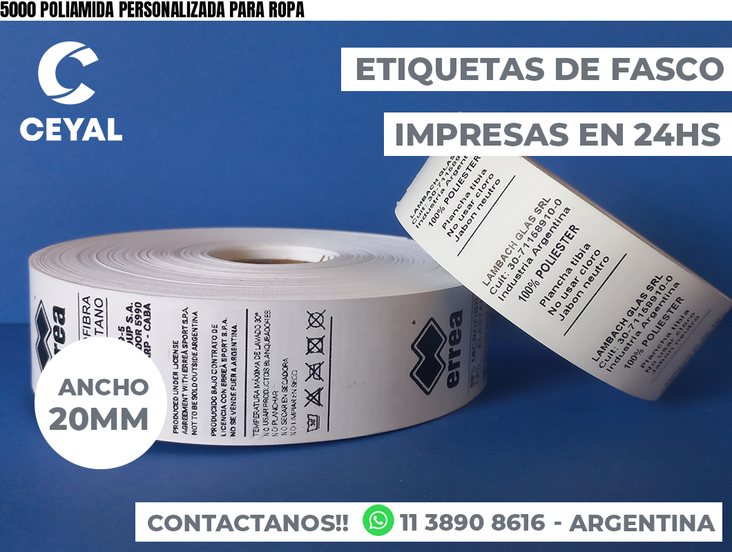 5000 POLIAMIDA PERSONALIZADA PARA ROPA