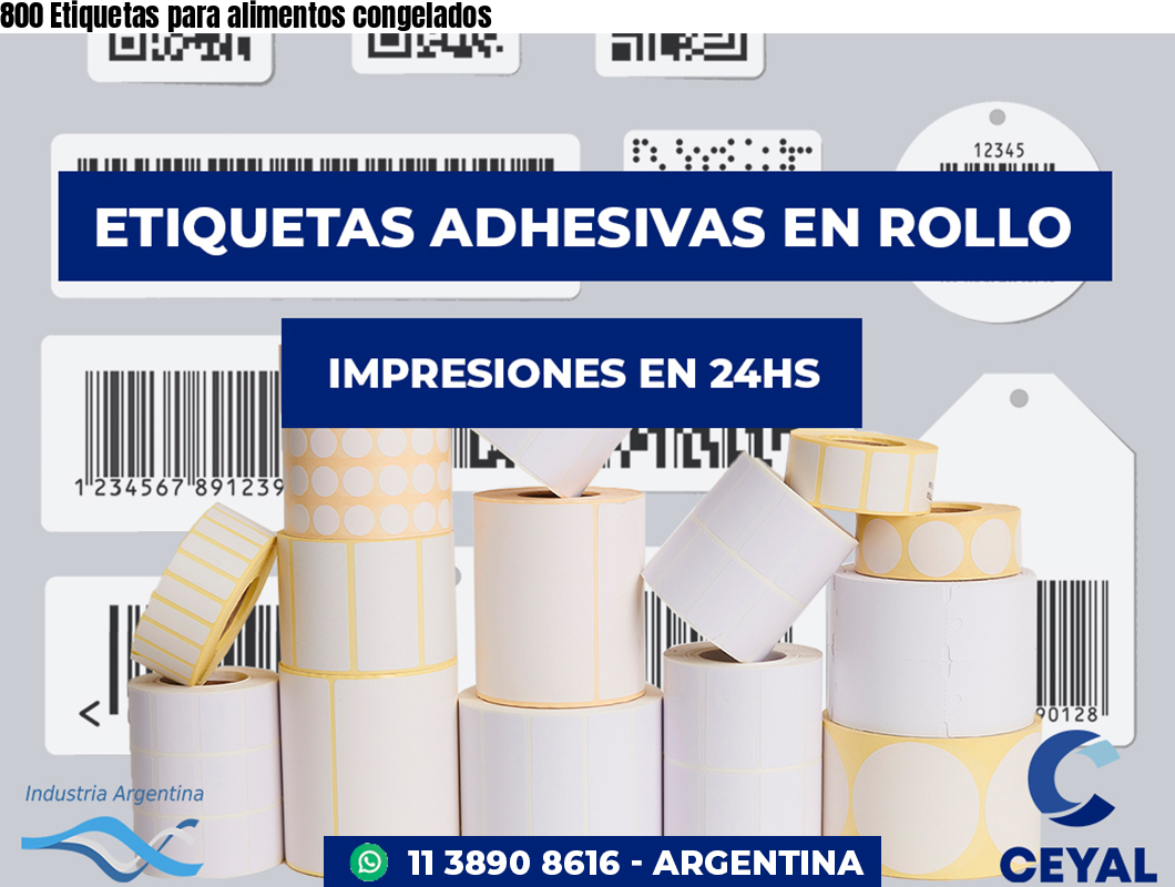 800 Etiquetas para alimentos congelados