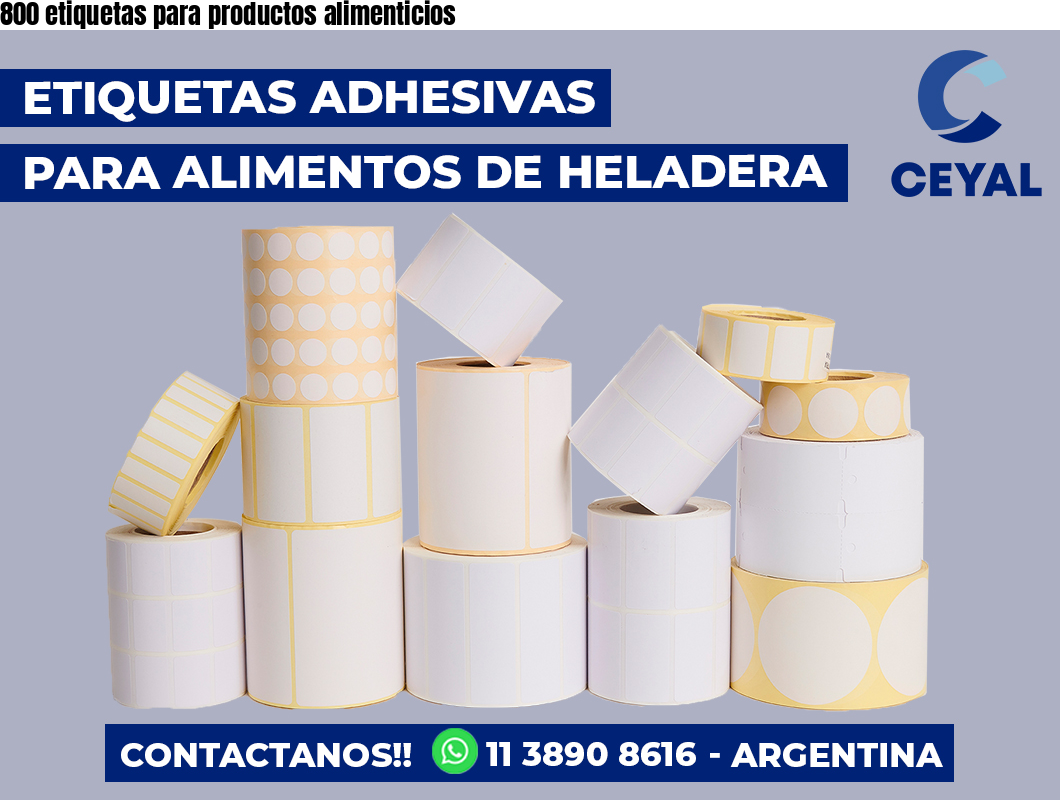 800 etiquetas para productos alimenticios