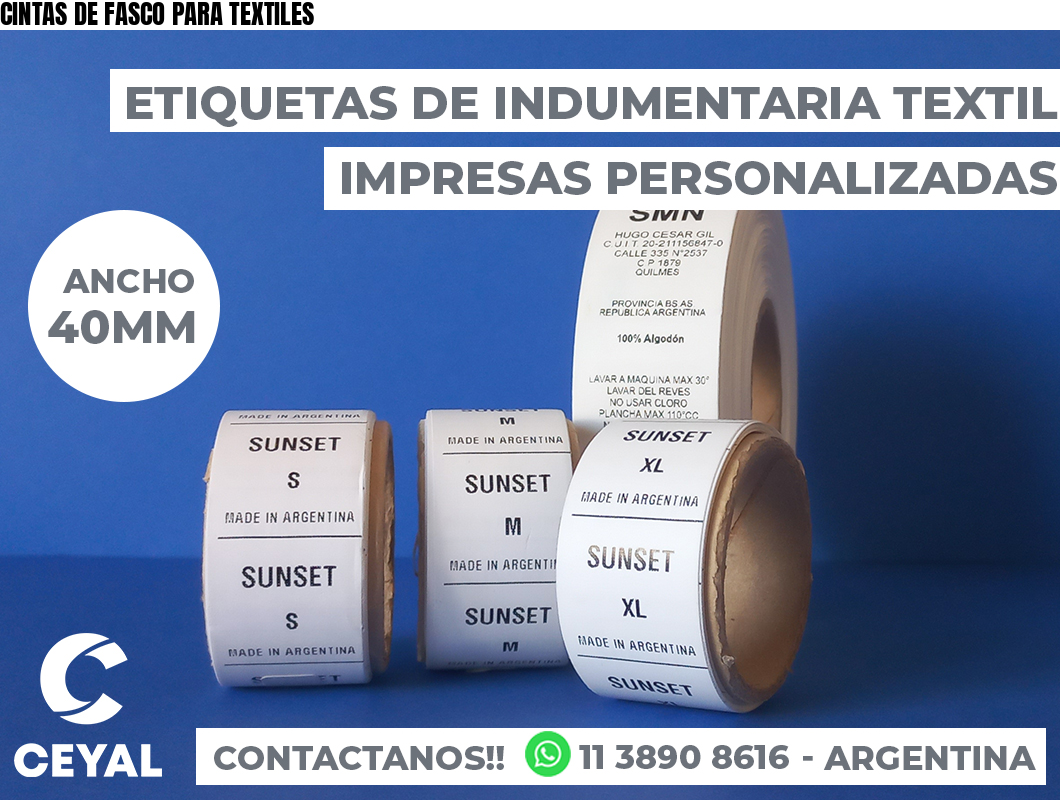 CINTAS DE FASCO PARA TEXTILES