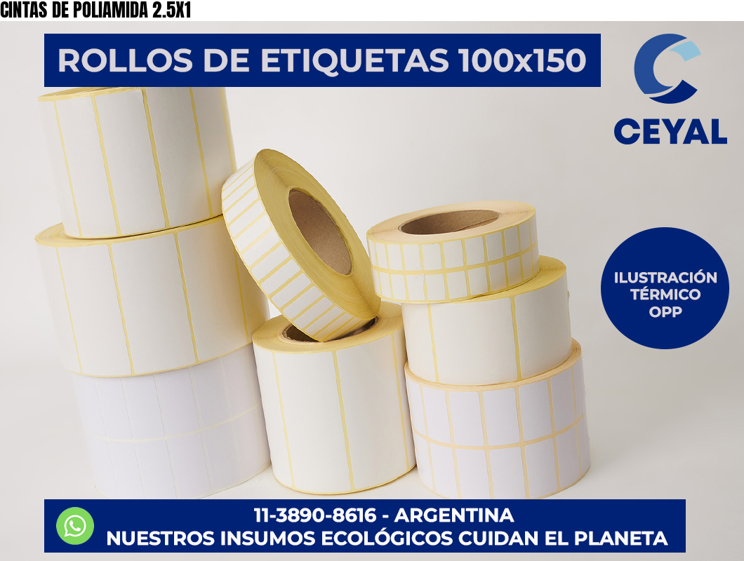 CINTAS DE POLIAMIDA 2.5X1