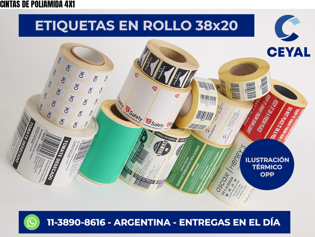 CINTAS DE POLIAMIDA 4X1