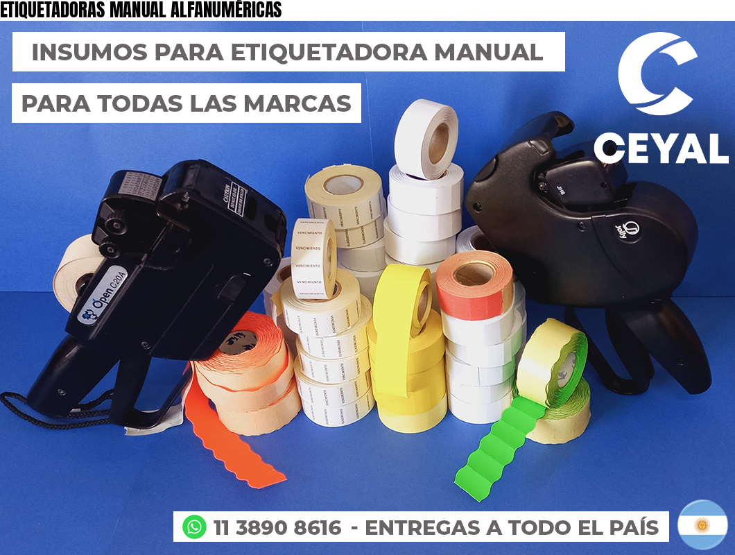ETIQUETADORAS MANUAL ALFANUMÉRICAS