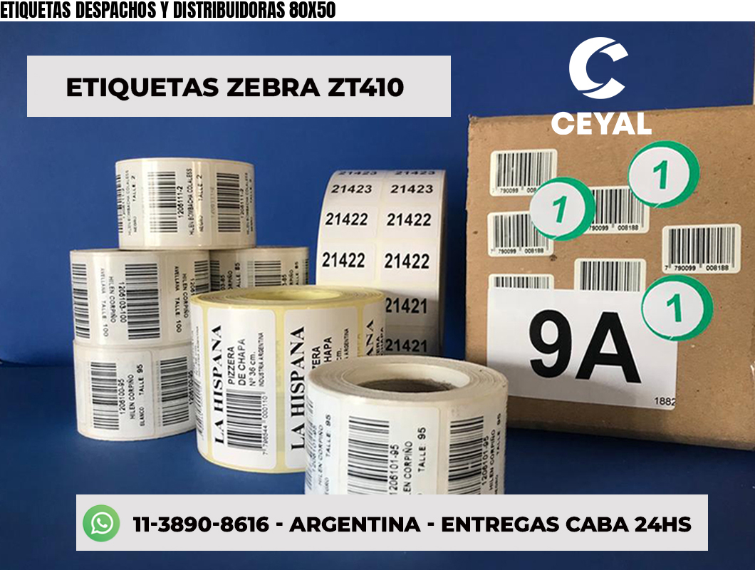 ETIQUETAS DESPACHOS Y DISTRIBUIDORAS 80X50