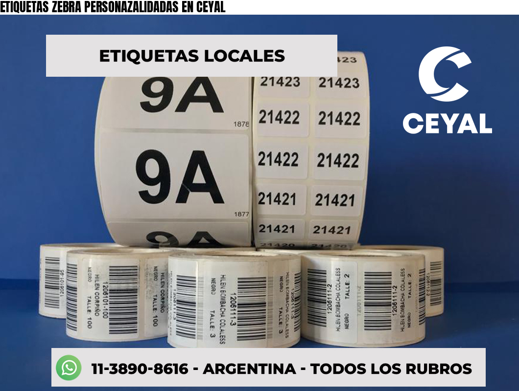 ETIQUETAS ZEBRA PERSONAZALIDADAS EN CEYAL
