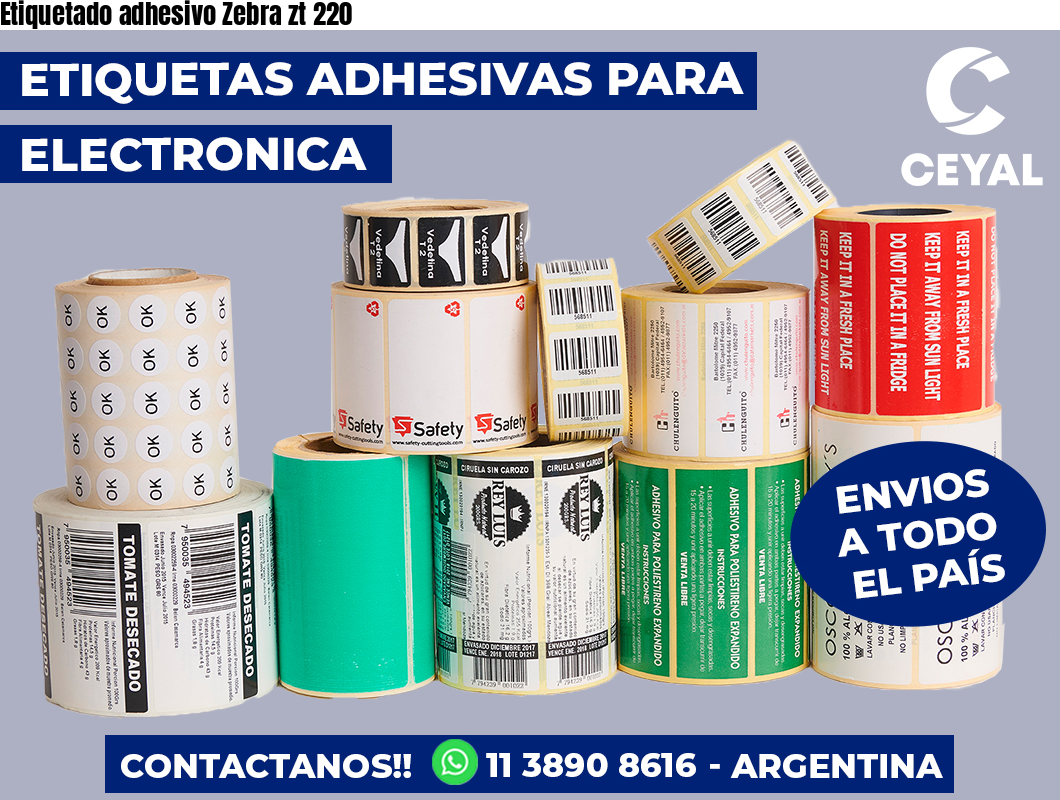 Etiquetado adhesivo Zebra zt 220