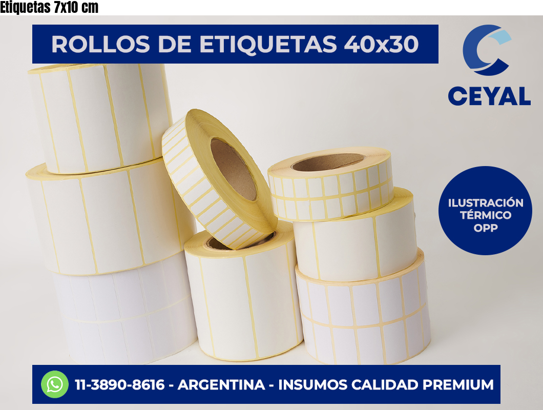Etiquetas 7×10 cm