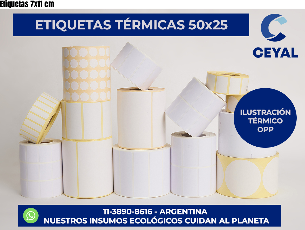Etiquetas 7×11 cm