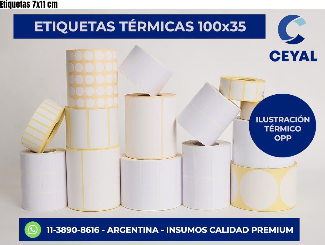 Etiquetas 7×11 cm