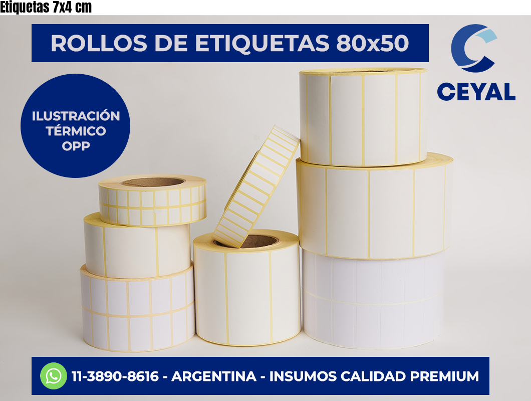 Etiquetas 7×4 cm