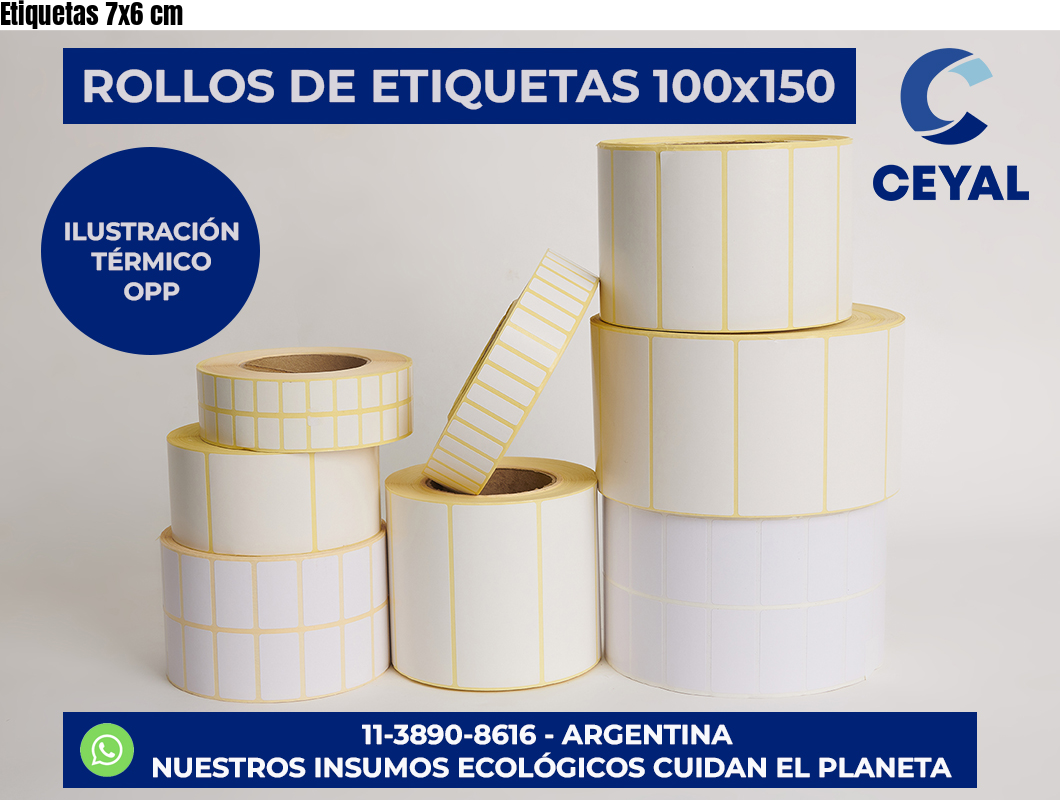 Etiquetas 7×6 cm