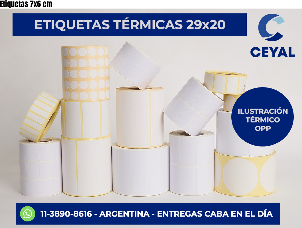 Etiquetas 7×6 cm