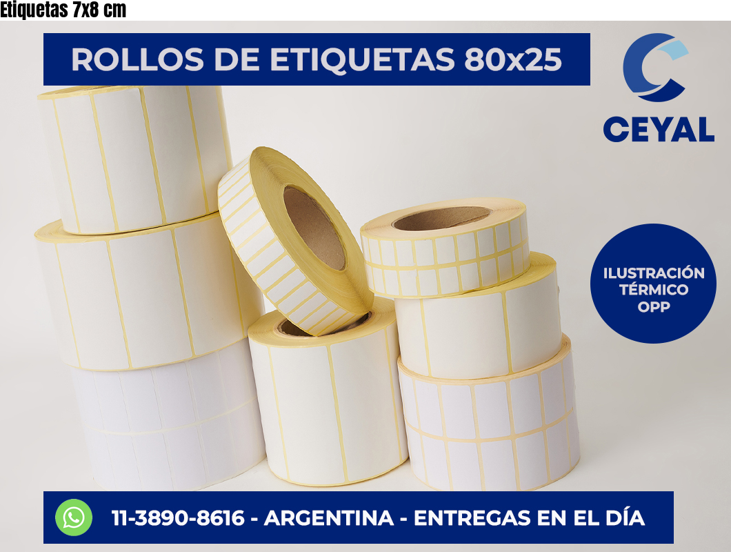 Etiquetas 7×8 cm