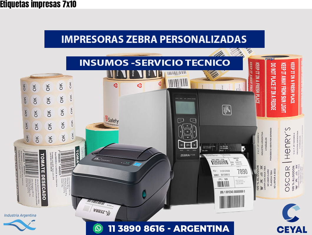Etiquetas impresas 7x10
