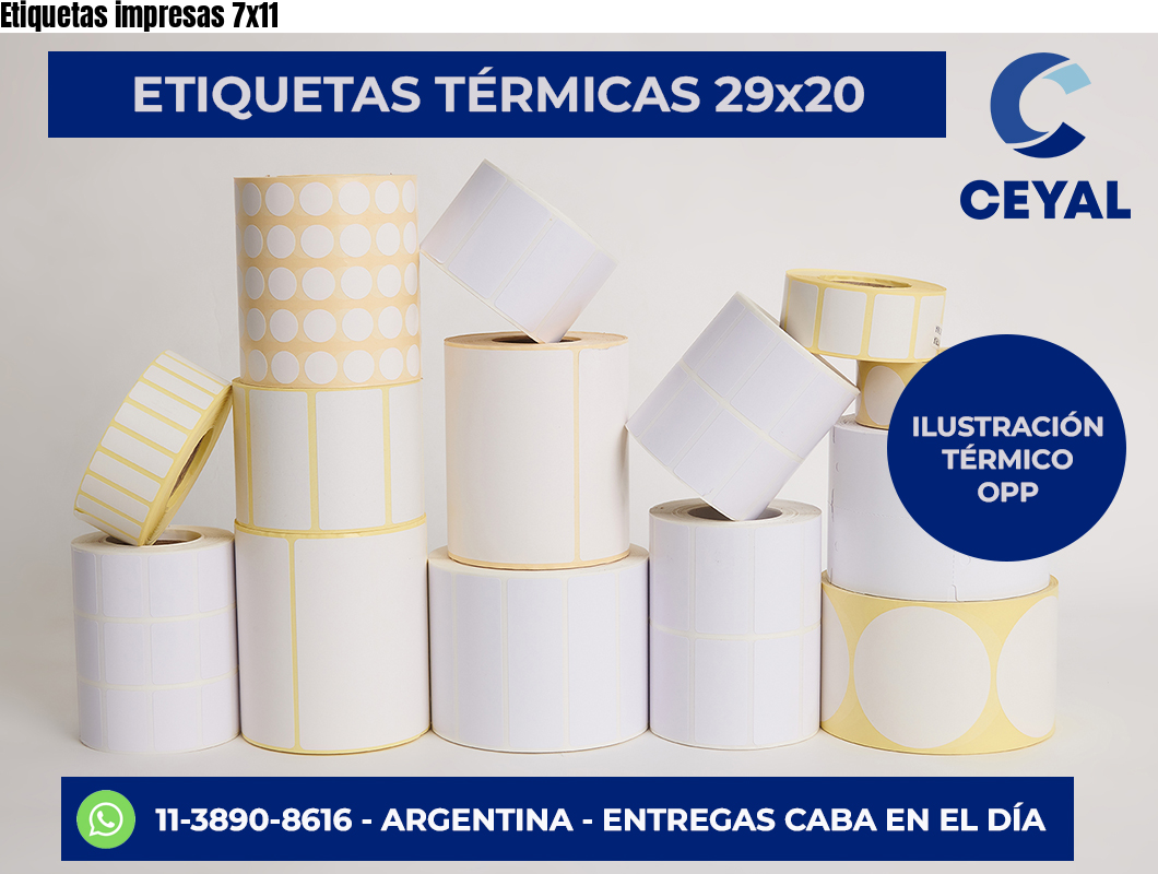 Etiquetas impresas 7×11