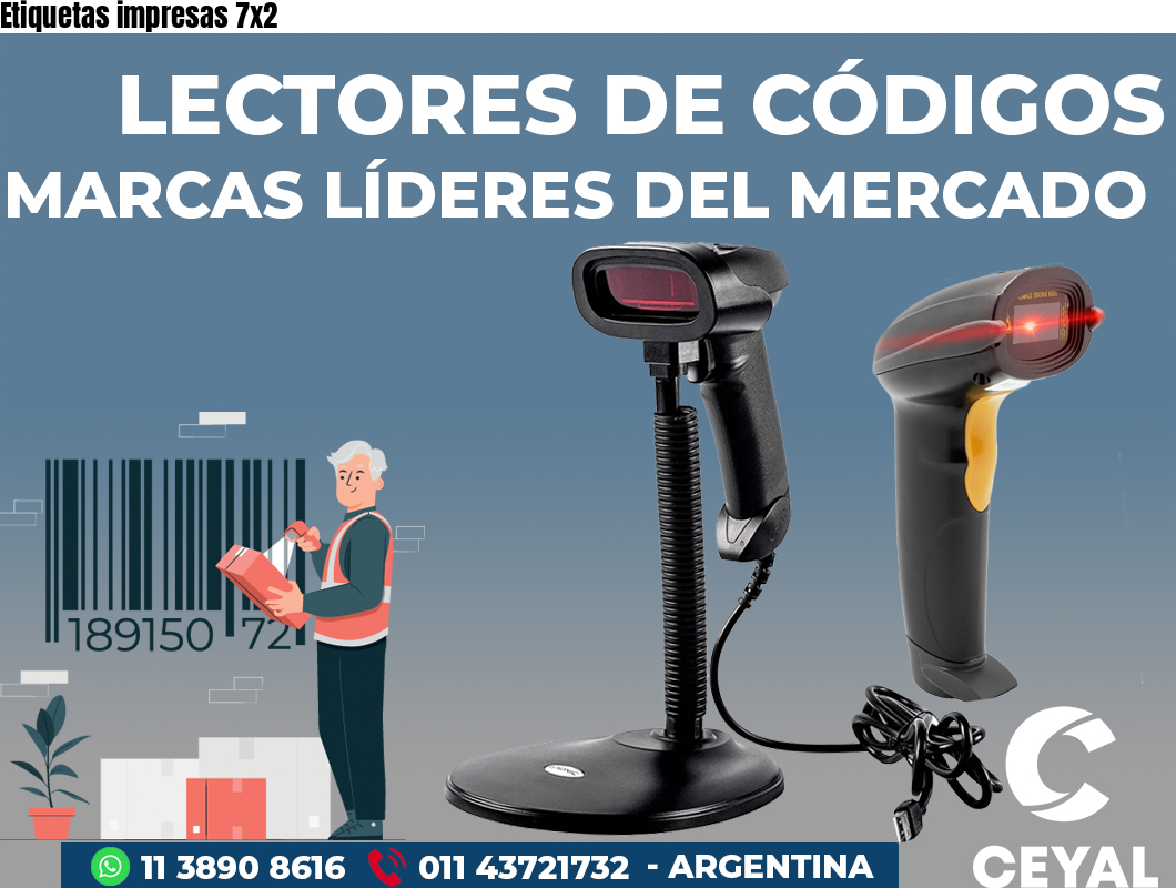 Etiquetas impresas 7x2 