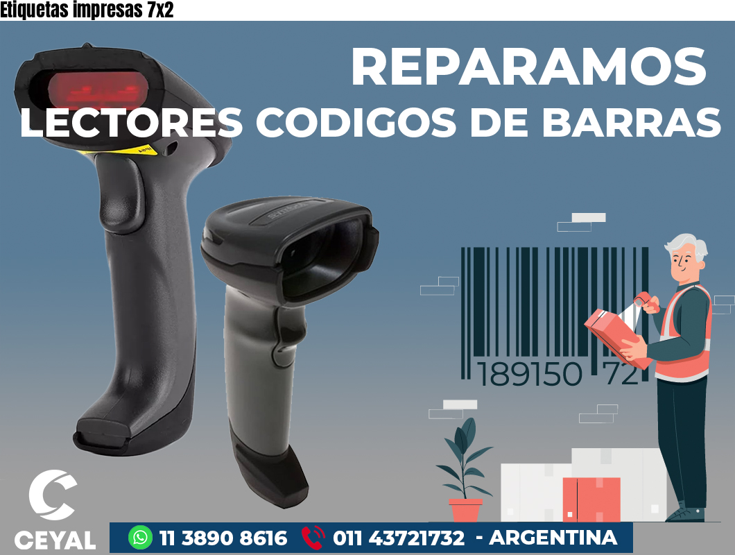 Etiquetas impresas 7x2