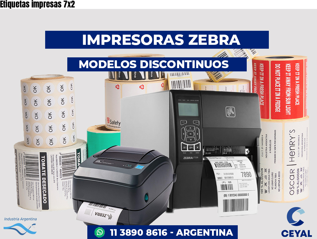 Etiquetas impresas 7x2