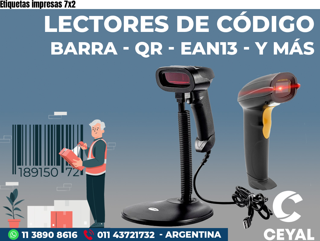 Etiquetas impresas 7x2