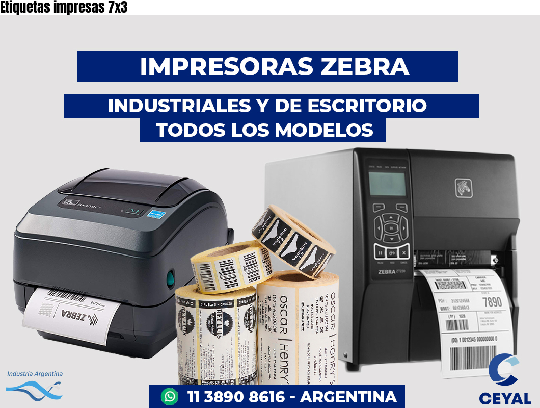 Etiquetas impresas 7x3 