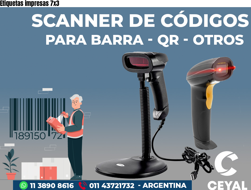 Etiquetas impresas 7x3