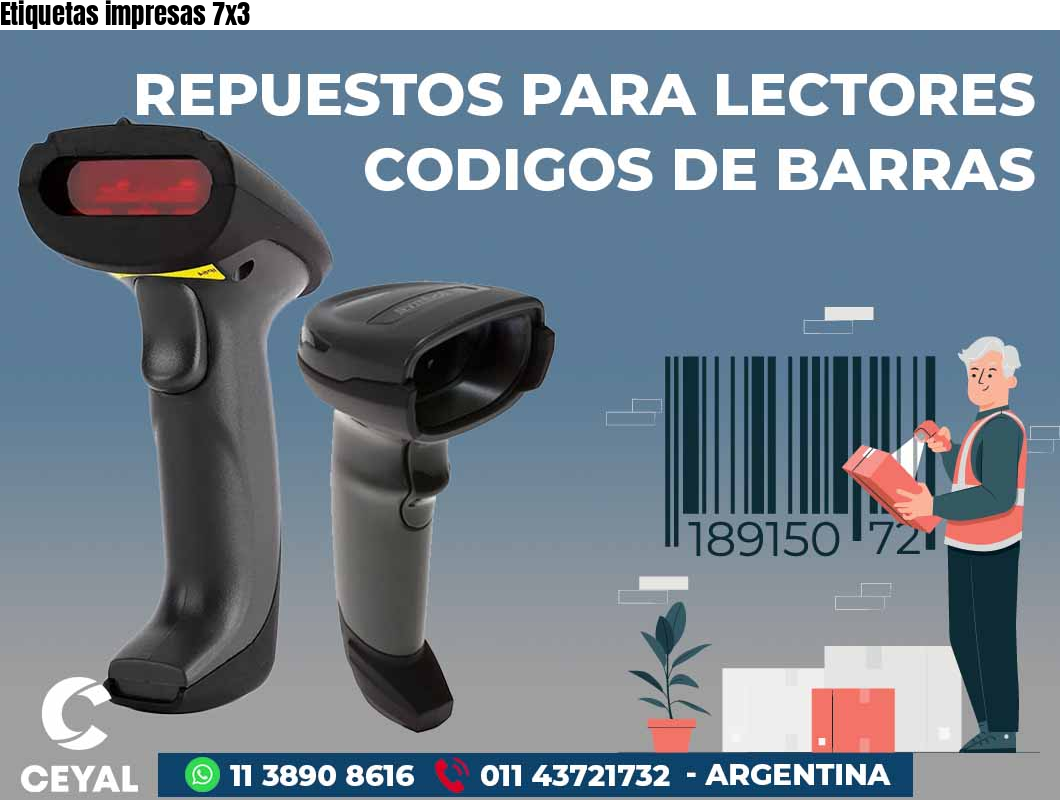 Etiquetas impresas 7x3