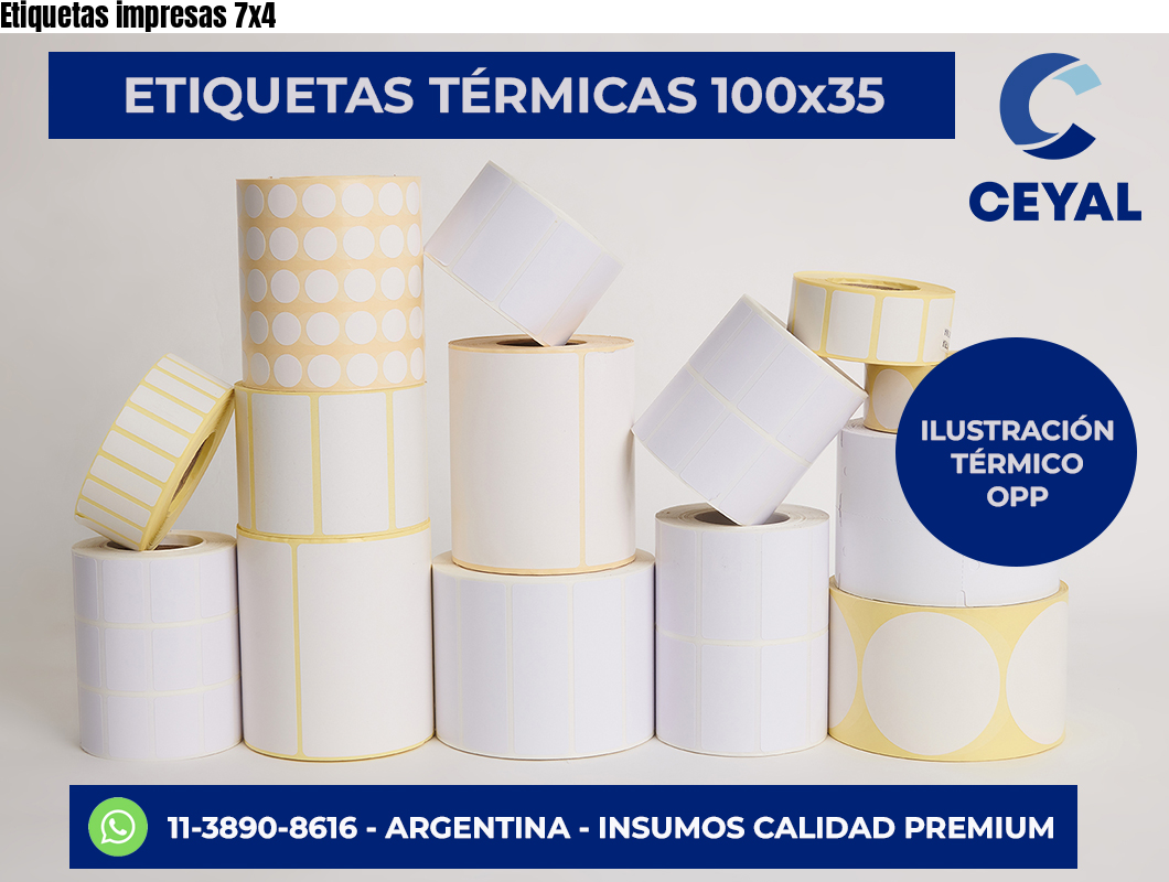 Etiquetas impresas 7×4