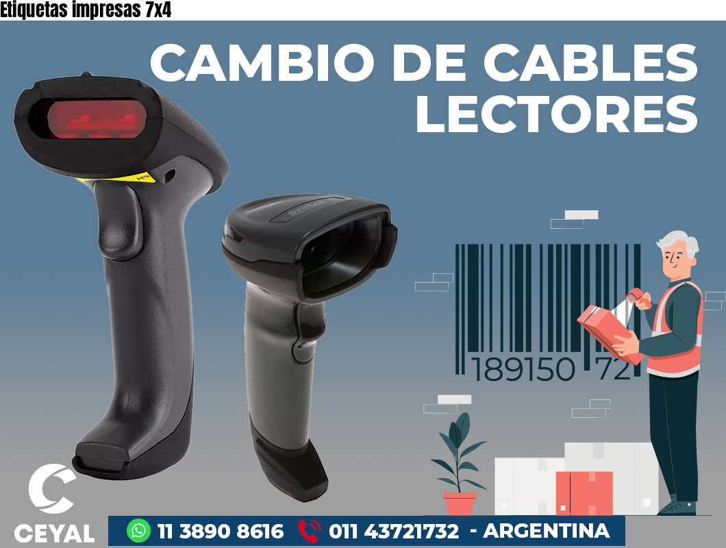 Etiquetas impresas 7x4