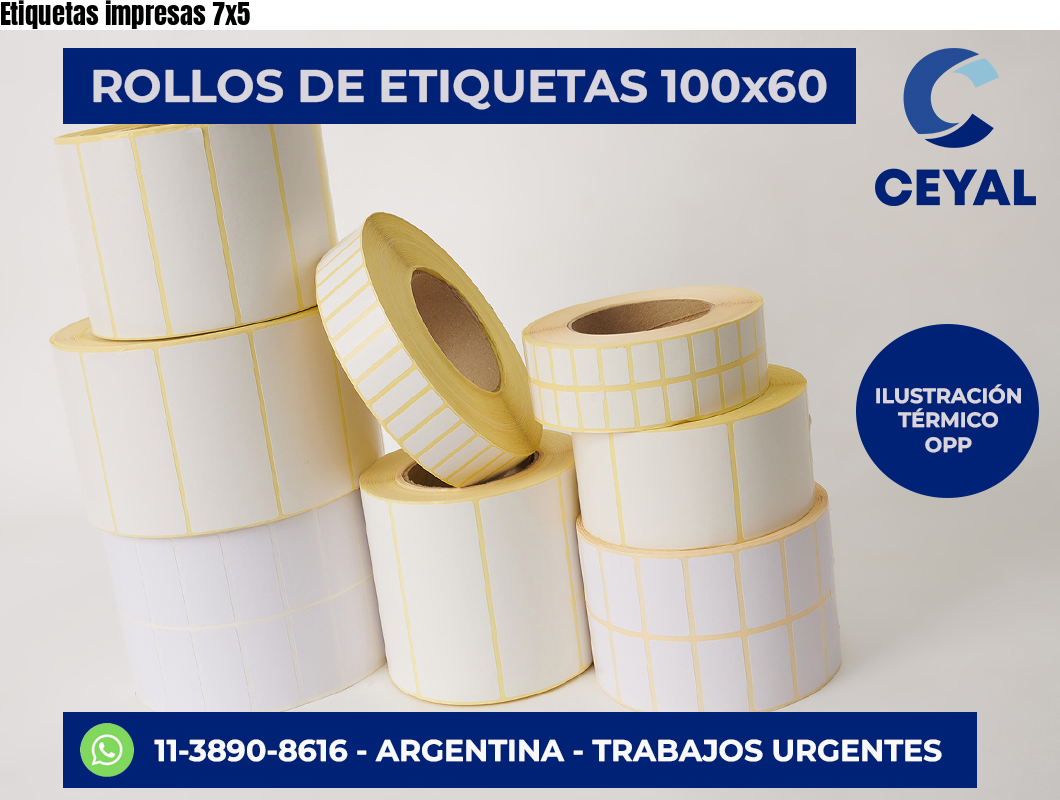 Etiquetas impresas 7×5