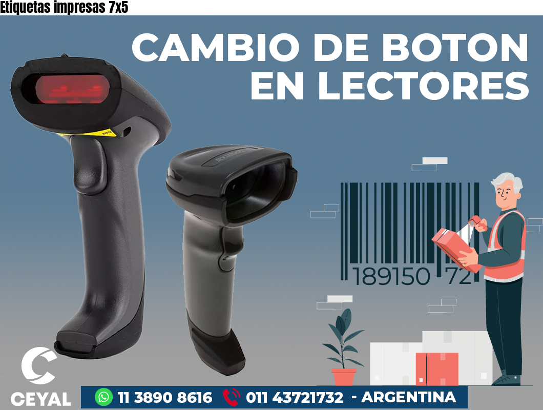 Etiquetas impresas 7x5