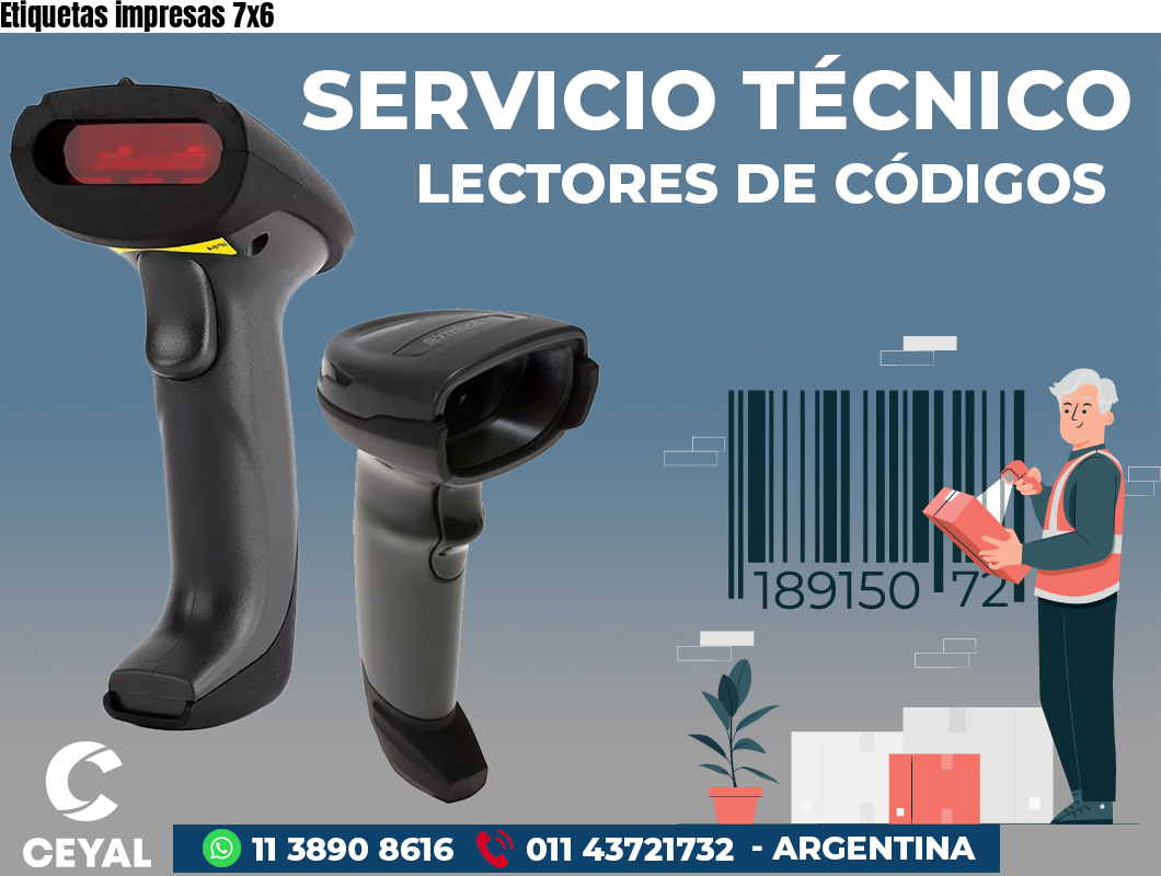 Etiquetas impresas 7x6