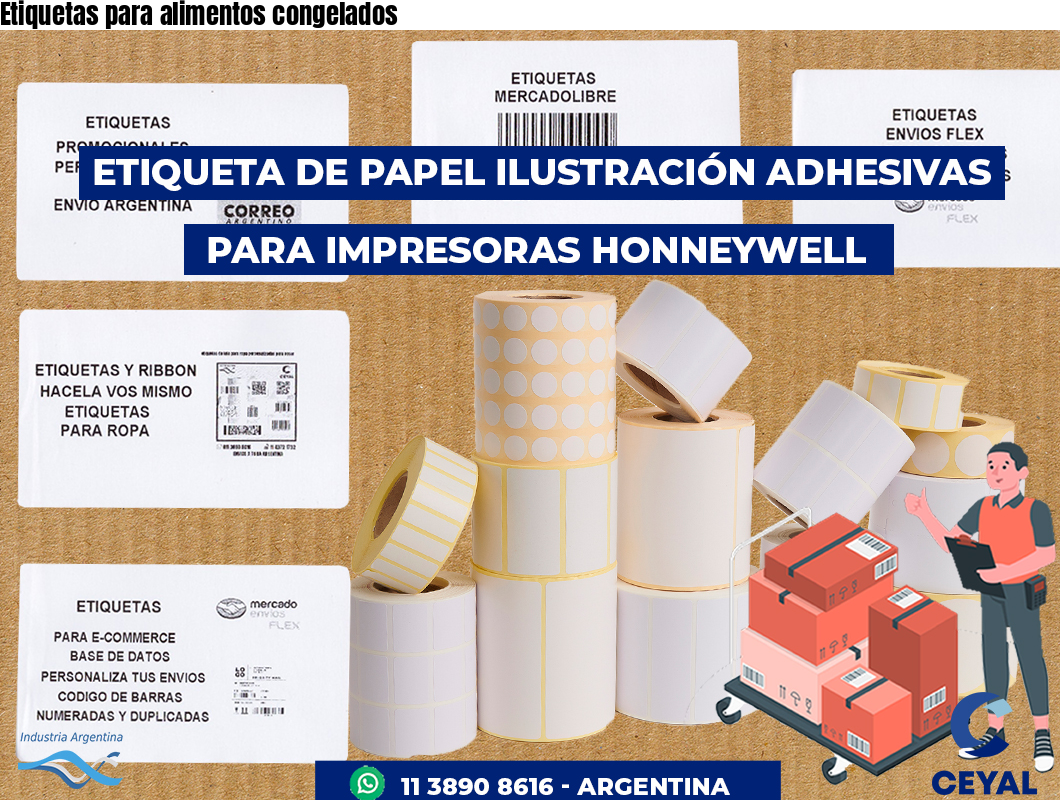 Etiquetas para alimentos congelados