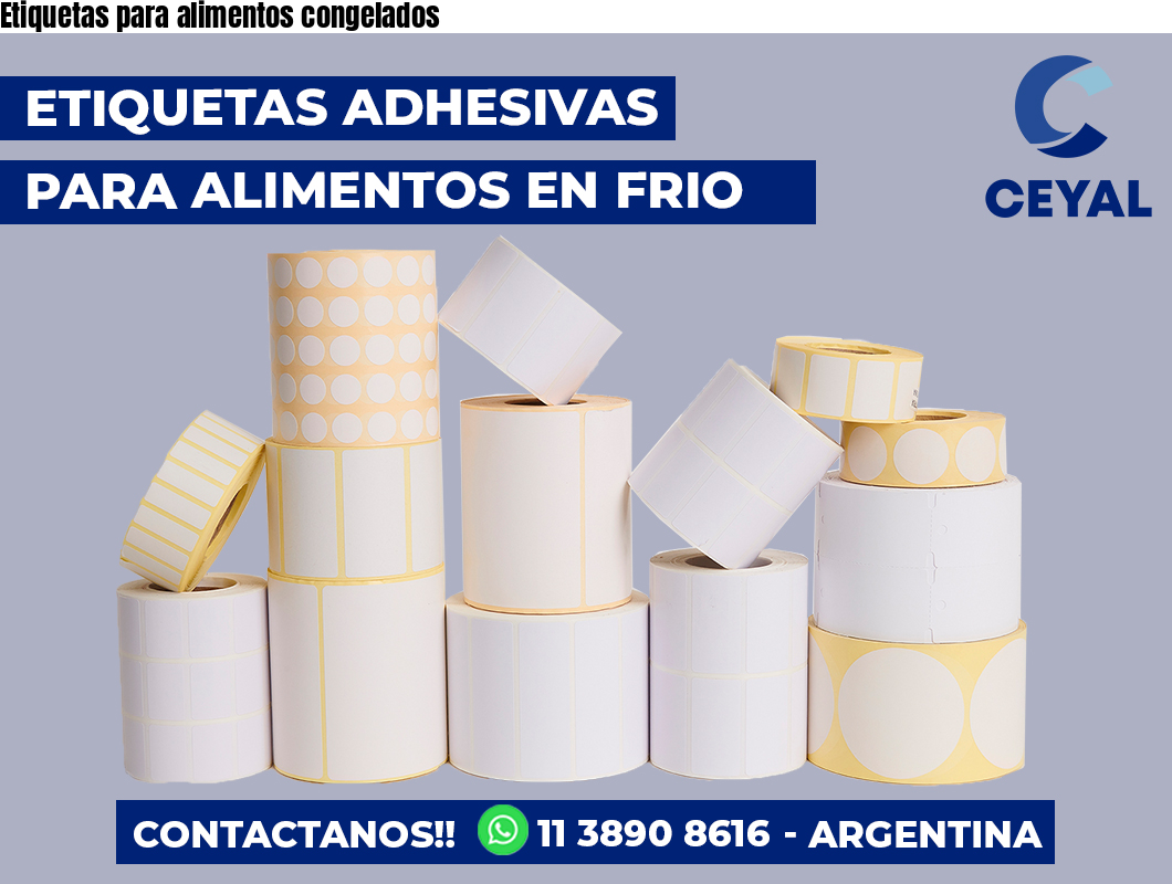 Etiquetas para alimentos congelados