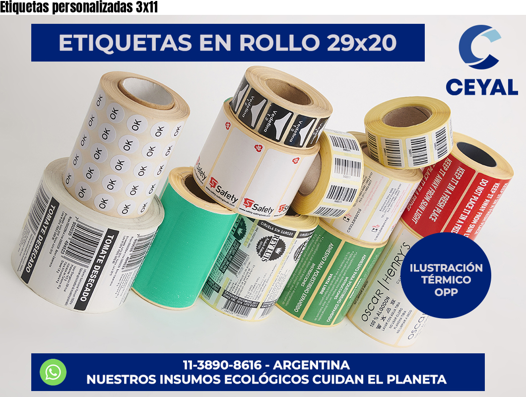 Etiquetas personalizadas 3×11