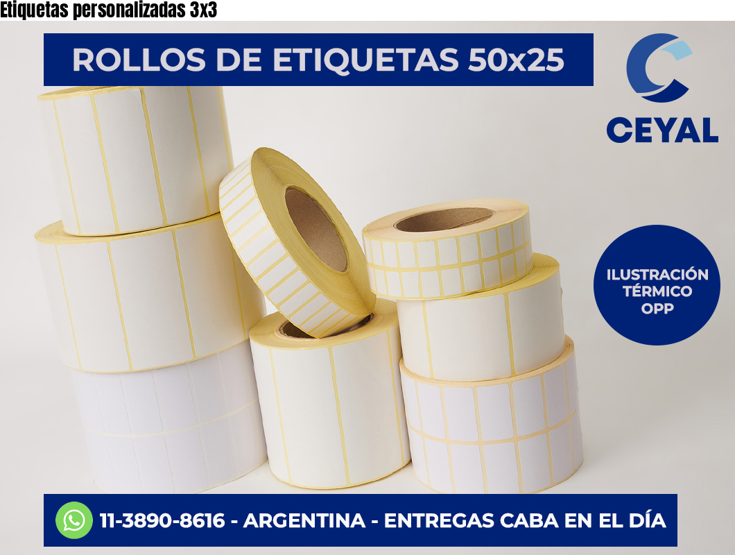 Etiquetas personalizadas 3×3