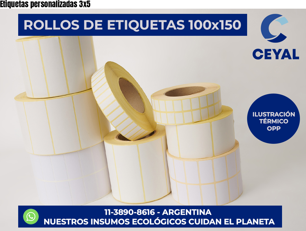 Etiquetas personalizadas 3×5