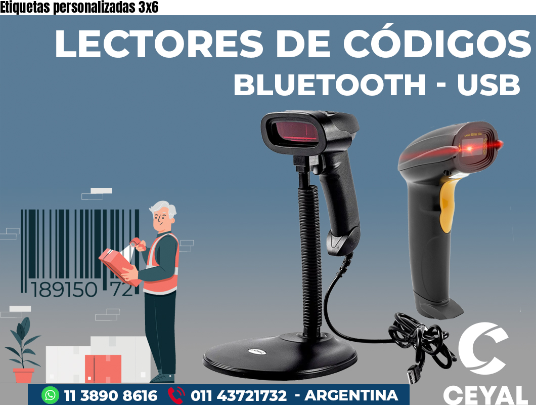 Etiquetas personalizadas 3x6
