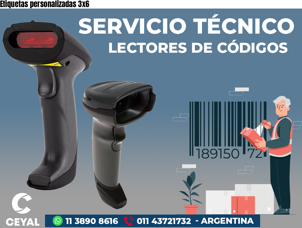Etiquetas personalizadas 3x6