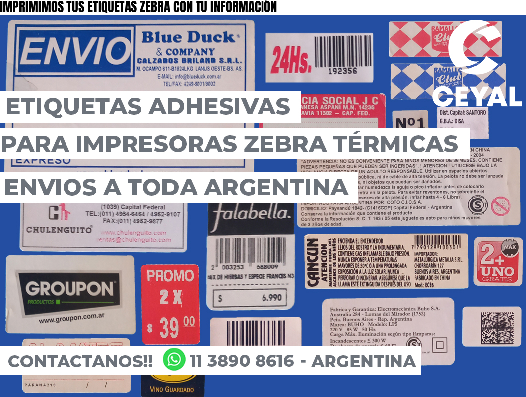 IMPRIMIMOS TUS ETIQUETAS ZEBRA CON TU INFORMACIÓN