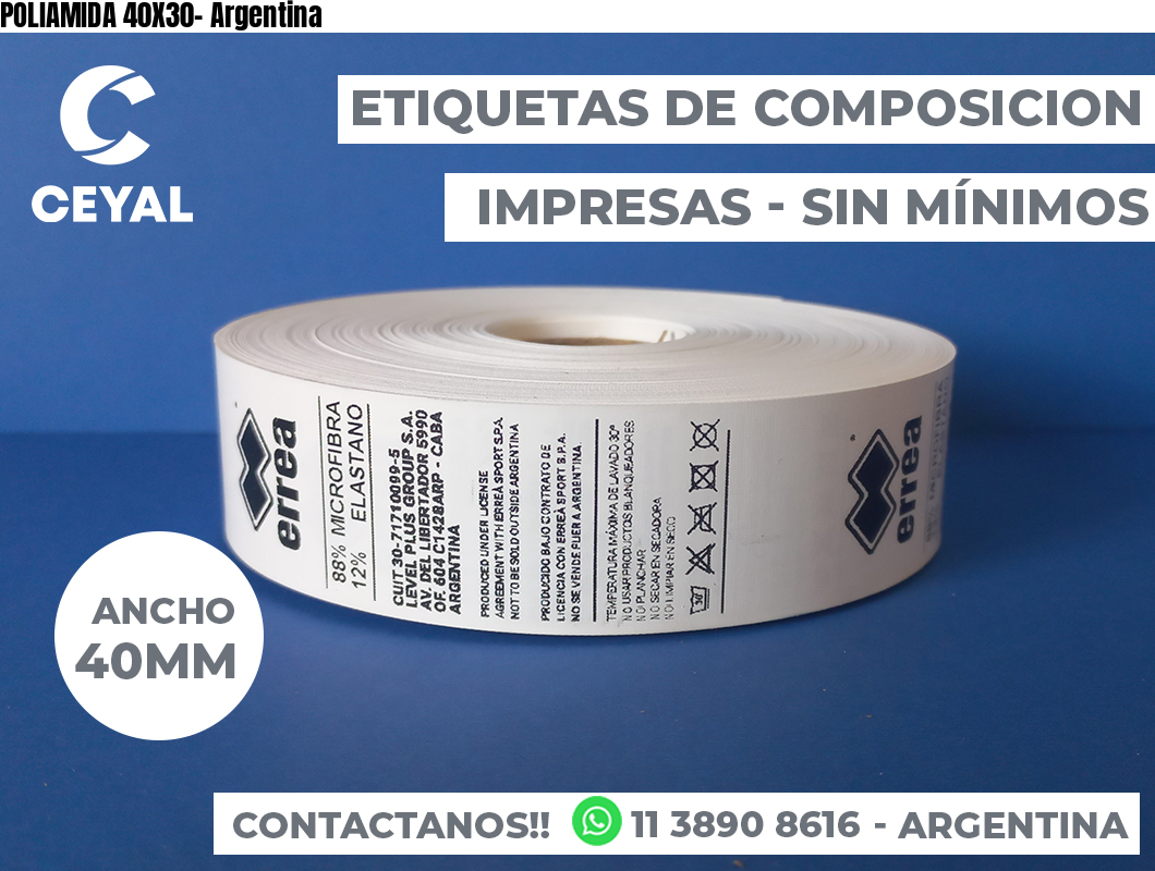 POLIAMIDA 40X30- Argentina